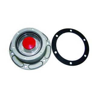 Fortpro Aluminum Steer Axle Hub Cap w/ 6 Holes and Gasket Replacement for Stemco 343-4025 | F276187