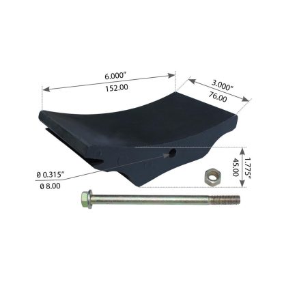 Fortpro Insulator Pad Compatible with Volvo Rear Corporate Air Ride & Mack Maxlite 40EZ Air Rear Suspensions Replacement for 8079889, 8081145, 20568741 | F339462