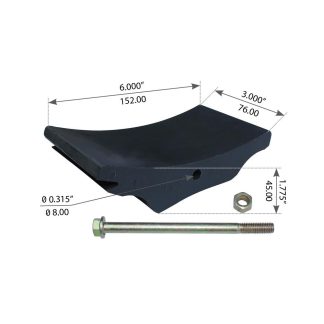 Fortpro Insulator Pad Compatible with Volvo Rear Corporate Air Ride, Single Axle & 4 Spring Tandem USA Series Trucks Replacement for 8079889, 8081145 | F339462
