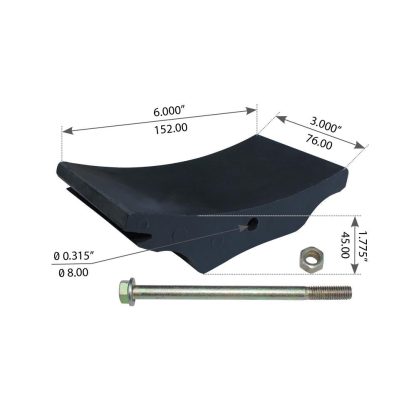 Fortpro Insulator Pad Compatible with Mack Maxlite 40EZ Air Rear Suspensions Replacement for 20568741 | F339462