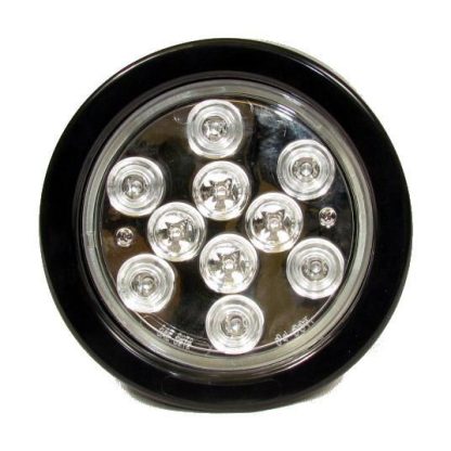 4" Round 10 Led lights - Clear - Red | F235156 - Image 2