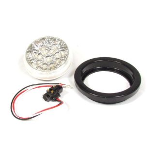 4" Round 17 Led Chromed Reflector Sealed - Clear - Red | F235103