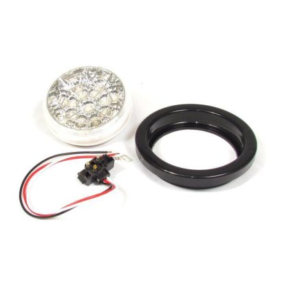 4" Round 17 Led Chromed Reflector Sealed - Clear - Red | F235103