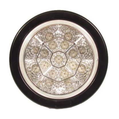 4" Round 17 Led Chromed Reflector Sealed - Clear - Amber | F235113 - Image 2