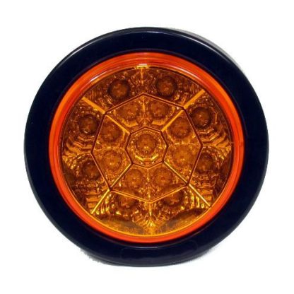 4" Round 17 Led Chromed Reflector Sealed - Colored - Amber | F235111 - Image 2