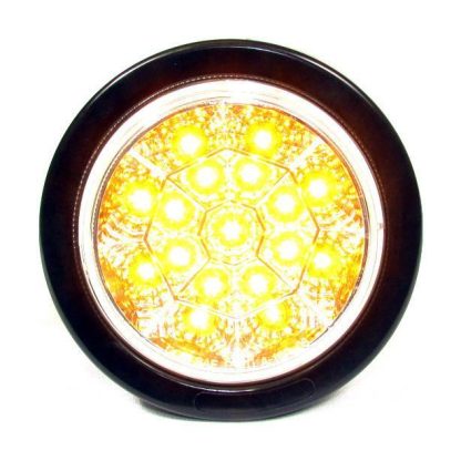 4" Round 17 Led Chromed Reflector Sealed - Clear - Amber | F235113 - Image 3