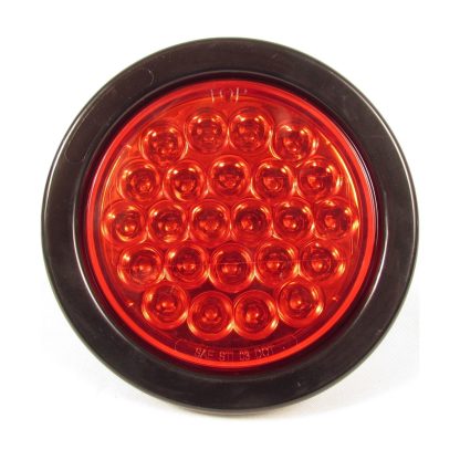 4" Round 24 Led Sealed 12 Volts - Colored - Red | F235153 - Image 2