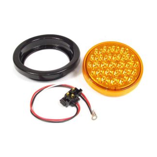 4" Round 24 Led Sealed 12 Volts - Colored - Amber | F235163