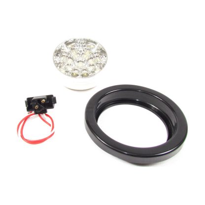 4" Round Clear 17 Led Chromed Reflector Back Up Sealed Light 12V Kit