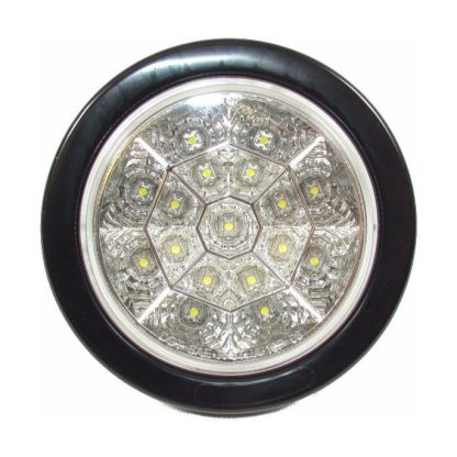 4" Round Clear 17 Led Chromed Reflector Back Up Sealed Light 12V Kit - Image 2