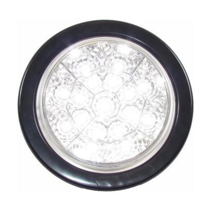 4" Round Clear 17 Led Chromed Reflector Back Up Sealed Light 12V Kit - Image 4