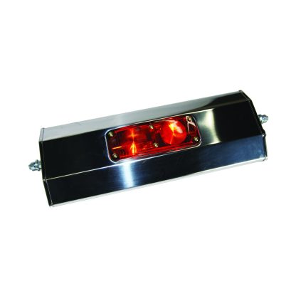 Fortpro 6 1/2" x 16" Stainless Steel West Coast Heated Mirror with Turn Signal | F245674 - Image 2