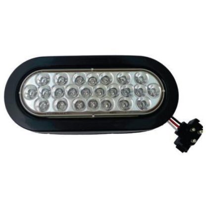 6" Oval Marker Light 24 Led Kit - Clear - White | F235185