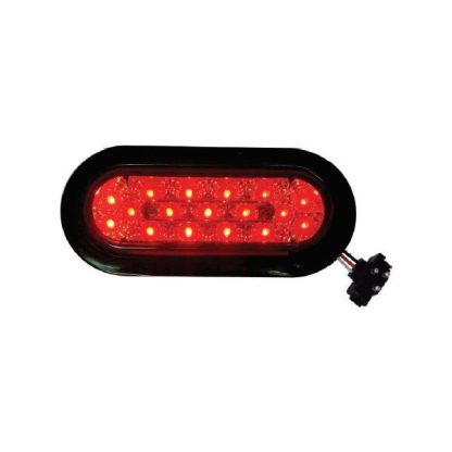 6" Oval Marker Light 17 LED Kit - Red - Colored | F235526