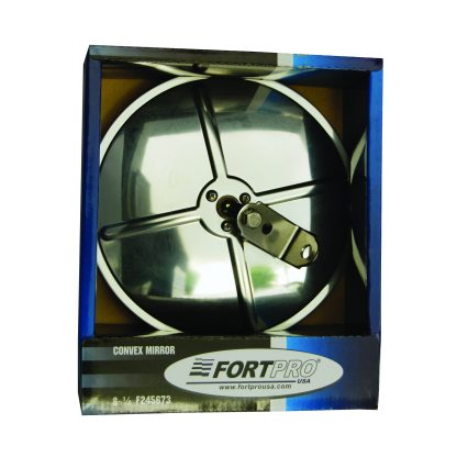 Fortpro 8 1/2" Convex Mirror Stainless Steel with Center Stud Mount | F245673 - Image 2