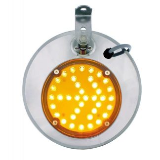 Fortpro 8 1/2" Convex Mirror Stainless Steel with LED Turn Signal - Driver Side | F245672