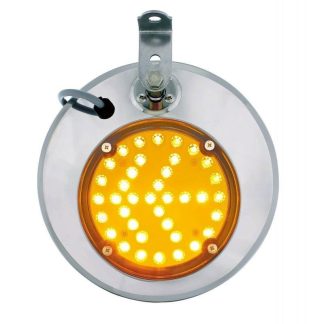 Fortpro 8 1/2" Convex Mirror Stainless Steel with LED Turn Signal - Passenger Side | F245671