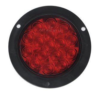4” Round - 16 LED With Steel Flange Mounts - Red - Mounting Braket | F235437