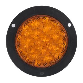 4” Round - 16 LED With Steel Flange Mounts - Red - Mounting Braket | F235439