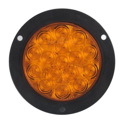 4” Round - 16 LED With Steel Flange Mounts - Red - Mounting Braket | F235439