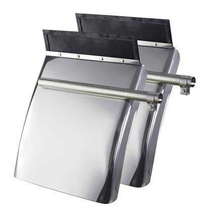 Fortpro 24" x 24" Quarter Fenders Pair Set - Heavy Duty Stainless Steel For Freightliner, Kenworth, Mack & Volvo | F245690