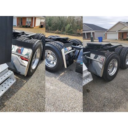 Fortpro 24" x 24" Quarter Fenders Pair Set - Heavy Duty Stainless Steel For Freightliner, Kenworth, Mack & Volvo | F245690 - Image 4