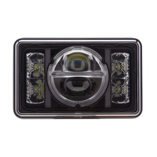 Fortpro 4"x6" LED - Black Headlight Hi-Lo Beam Compatible with Peterbilt 357, 378, 379 | F236832