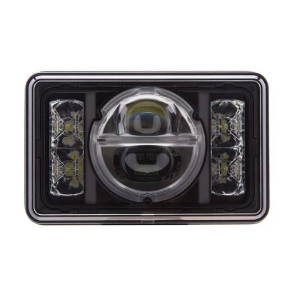 Fortpro 4"x6" LED - Black Headlight Hi-Lo Beam Compatible with Peterbilt 357, 378, 379 | F236832