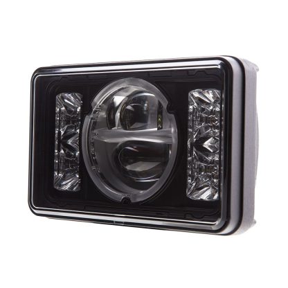 Fortpro 4"x6" LED - Black Headlight Hi-Lo Beam Compatible with Peterbilt 357, 378, 379 | F236832 - Image 2
