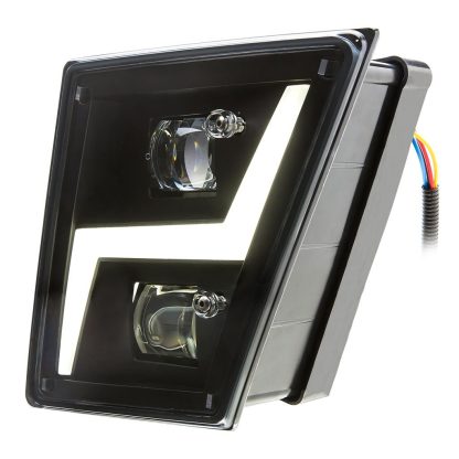 Fortpro Black Fog LED Lights Compatible with Volvo VNL - Driver Side | F236827 - Image 2