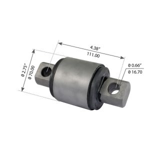 Fortpro Torque Arm Bush Compatible with Peterbilt, Mack, International-Navistar, Kenworth | F174003