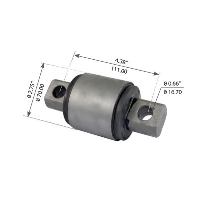 Fortpro Torque Arm Bush Compatible with Peterbilt, Mack, International-Navistar, Kenworth | F174003