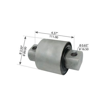 Fortpro Torque Rod Bush Compatible with International-Navistar, Hendrickson, Kenworth Rear Big 6 & KW6 4" Wide Suspensions Replaces 1693073C1, 24476000, 932420, K195-415-13 | F327317