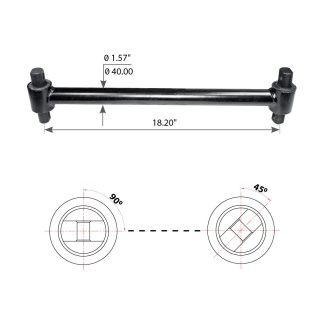 Fortpro Torque Rod with Bushing Compatible with Freightliner 4" Spring FH34-38 Series Trucks Replaces 16-09864-000, 16-1042000-1 | F317226