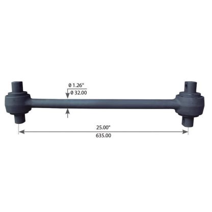 Fortpro Torque Rod with Bushing Compatible with Kenworth Rear Air Suspension AirGlide 100 Series Trucks Replaces 925150, 35801-3460 | F327342