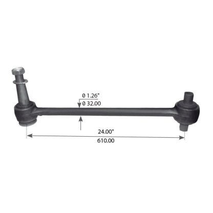 Fortpro Torque Rod with Bushing Compatible with Kenworth Rear Air Suspension AirGlide 100 Series Trucks Replaces K195-374, K195-376 | F327341