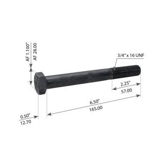 Fortpro Transmission Mount Bolt Compatible with Mack R/RD/CH Series Trucks & Hendrickson Primaax EX, Firemaax EX Series Suspensions Replaces 21867-036, 21867-043 | F113108