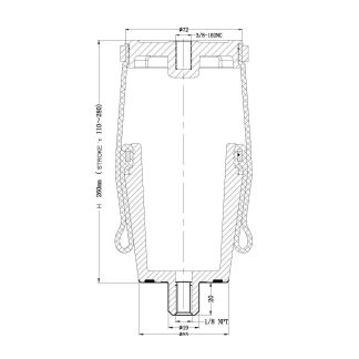 Air Cab Spring - 1S5-152 Sleeve Style Air Bag