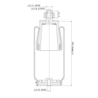 Air Cab Spring - 7036 Cab Suspension Airbag