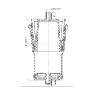 Air Spring Sleeve Style 1S6-025 Air Bag