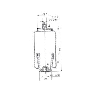 Air Spring Sleeve Style - 7017 Air Bag
