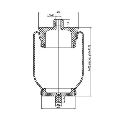 Air Spring Sleeve Style - 7087 Air Bag