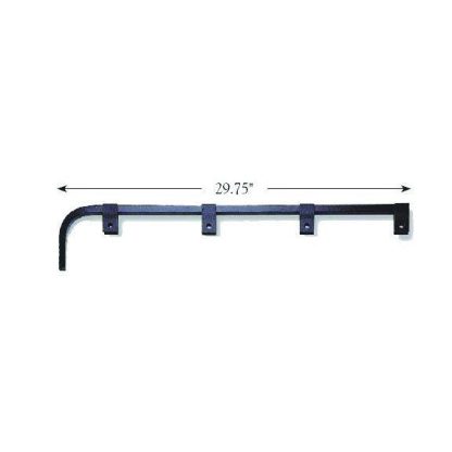 Fortpro Black Mud Flap Hanger Straight Spring Steel - No Coil Pair | F247589 - Image 2