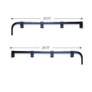 Fortpro Black Mud Flap Hanger Straight Spring Steel - No Coil Pair | F247589