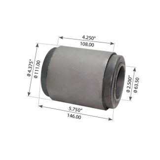 Fortpro Beam End Bush Compatible with Hendrickson Rear AR2 460, RT/RTE 460/480, RT2/RTE2 480, RS 450 & 480 Series Tandem Suspensions Replaces 29878-001L | F184244
