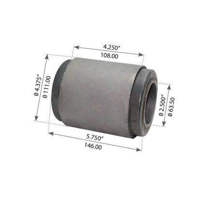 Fortpro Beam End Bush Compatible with Hendrickson Rear AR2 460, RT/RTE 460/480, RT2/RTE2 480, RS 450 & 480 Series Tandem Suspensions Replaces 29878-001L | F184244