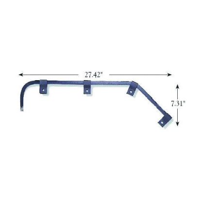 Fortpro Black Angled Spring Steel Mud Flap Hanger - No Coil Pair | F247590 - Image 2