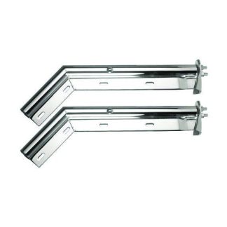 Fortpro 28" Angled Chrome Steel Mud Flap Hanger - 45 Degrees | F247586