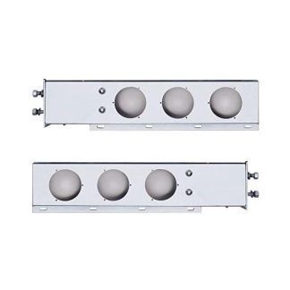 Fortpro Spring Loaded Mud Flap Hanger Light Bar with Round Light Cutouts | F247587