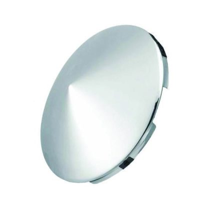 Fortpro Semi Truck Chrome Steel Front Pointed Style Hub Cap - 8.5" ID | 4 notch cut out | F245697